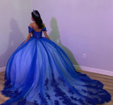 Princess Royal Blue Ball Gown Quinceanera Dress,Sweet 16 Gowns