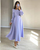 Women Long Sleeve Ankle Length Formal Gowns