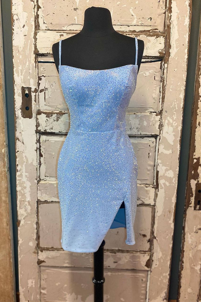 Semi formal hotsell light blue dress