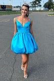 Cute V-Neck Short Party Cocktail Dress with Bow