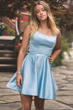 Simple-Light-Blue-Short-Homecoming-Dres